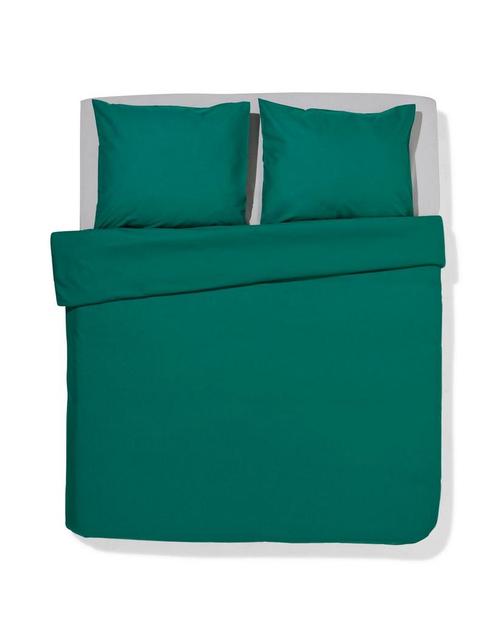 HEMA Dekbedovertrek 240x200/220cm zacht katoen middengroen, Huis en Inrichting, Slaapkamer | Beddengoed, Nieuw, Verzenden