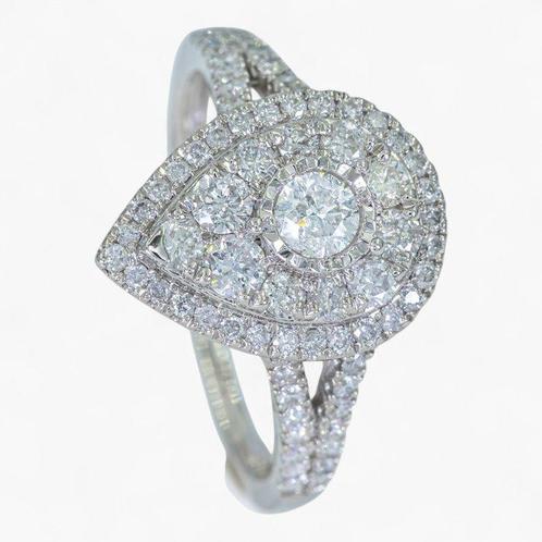 Zonder Minimumprijs - Ring - 14 karaat Witgoud, IGI, Sieraden, Tassen en Uiterlijk, Ringen