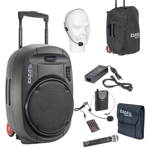 Ibiza Sound PORT15UHF-MKII Bluetooth Luidspreker USB/SD/VHF, Audio, Tv en Foto, Luidsprekers, Overige typen, Nieuw, Overige merken