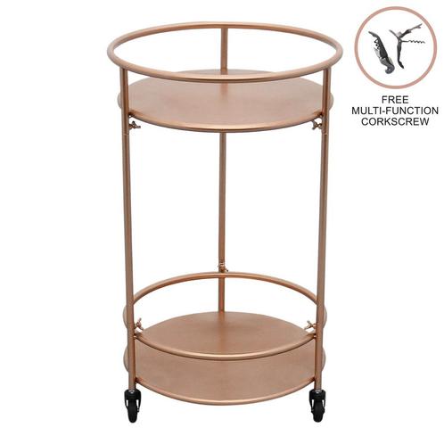 Keuken Bar Trolley - Roségoud - Bar wagen kar trolley - 3, Zakelijke goederen, Horeca | Overige, Verzenden