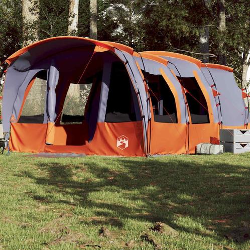 vidaXL Tunneltent 8-persoons waterdicht grijs, Caravans en Kamperen, Tenten, Nieuw, tot en met 2, Verzenden