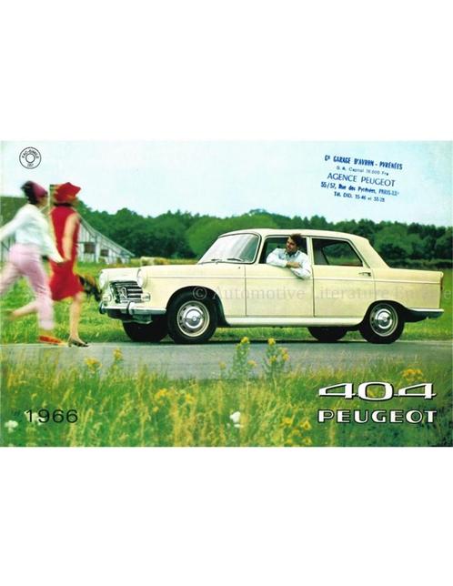 1966 PEUGEOT 404 SEDAN BROCHURE FRANS, Boeken, Auto's | Folders en Tijdschriften, Peugeot