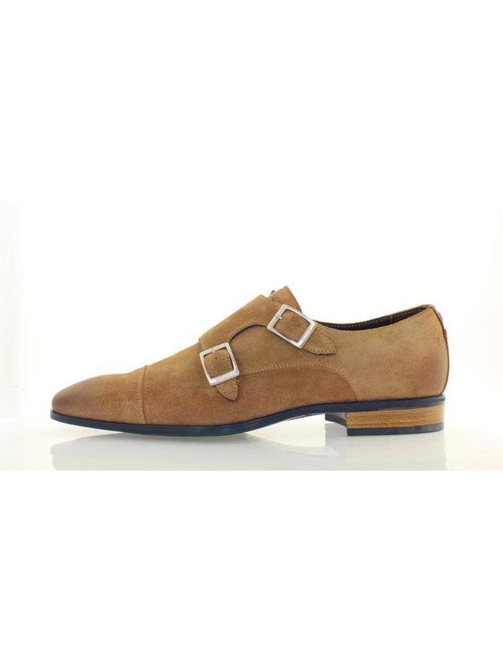 -30% Giorgio  Giorgio 96416 cognac suede gespschoen met rubb, Kleding | Heren, Schoenen, Nieuw, Verzenden