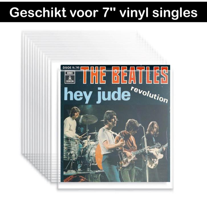Buitenhoezen geschikt voor 7 vinyl singles - Polyethyleen, Cd's en Dvd's, Vinyl | Overige Vinyl, Ophalen of Verzenden