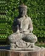 Statua Buddha Antico in Pietra Naturale – H42 cm – Bali -, Antiek en Kunst