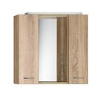 Aqualine Keramia Fresh LED-spiegelkast 70x60cm oak platin, Nieuw, Ophalen of Verzenden