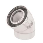 UbiFit Bocht 45° Klemband Conc PP/KS 60/100 wit, Ophalen of Verzenden, Nieuw