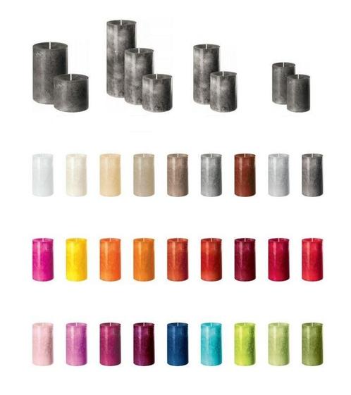 Trendkaarsen kaars 180*70mm - 40 stein bruin zelfdovende, Hobby en Vrije tijd, Knutselen, Nieuw, Ophalen of Verzenden