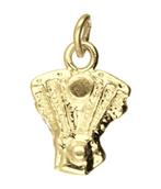 Gouden Motor shovelblok klein kettinghanger, Verzenden, Nieuw