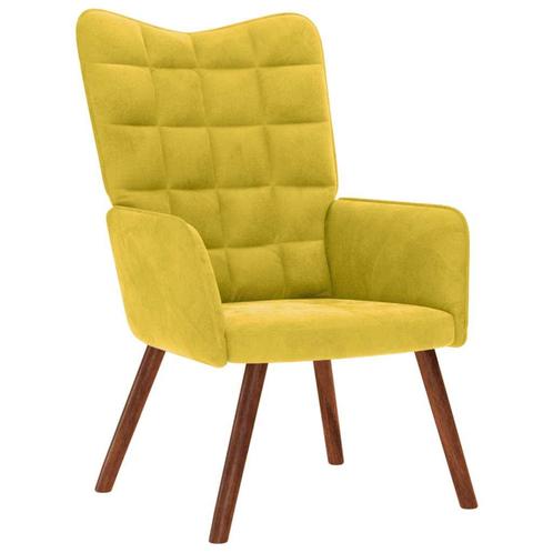 vidaXL Relaxstoel fluweel geel, Huis en Inrichting, Fauteuils, Nieuw, Verzenden