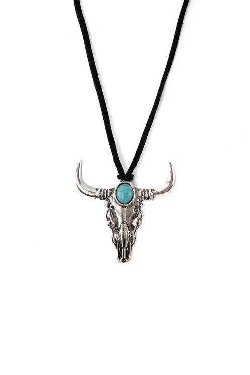 Stier Ketting Cowboy Western Stierenkop Schedel Indianen Cow, Sieraden, Tassen en Uiterlijk, Kettingen, Bruin, Nieuw, Verstelbaar