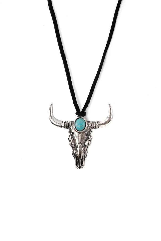 Stier Ketting Cowboy Western Stierenkop Schedel Indianen Cow, Sieraden, Tassen en Uiterlijk, Kettingen, Bruin, Nieuw, Verstelbaar