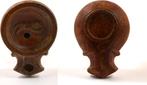 40-100ad A Roman terracotta volute oil lamp, Verzenden