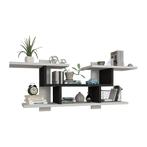 [en.casa] Wandrek Indre 110x24x33,5 cm wit en zwart, Huis en Inrichting, Woonaccessoires | Wandplanken en Boekenplanken, Verzenden