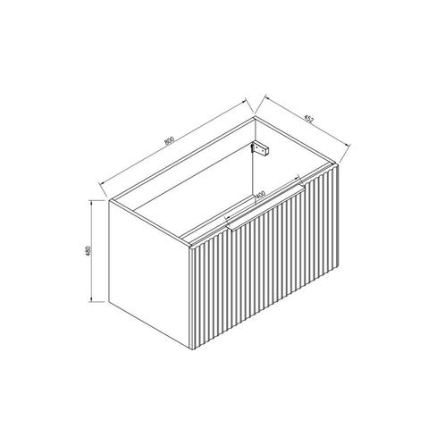 Onderkast BWS Bella Met 1 Lade 80x45 cm Naturel Eik, Doe-het-zelf en Verbouw, Sanitair, Ophalen of Verzenden