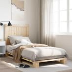 vidaXL Bedframe met hoofdbord massief grenenhout 90x200 cm, 90 cm, Eenpersoons, Bruin, Verzenden