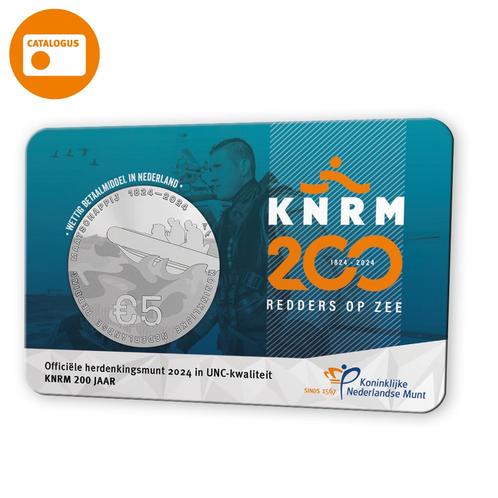 KNRM 200 jaar Vijfje 2024 UNC-kwaliteit in coincard, Postzegels en Munten, Munten | Nederland, Verzenden
