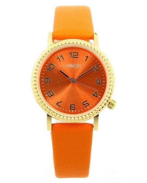 Ernest horloge - Brick - Dore Serra, Sieraden, Tassen en Uiterlijk, Horloges | Dames, Kunststof, Nieuw, Staal, Overige merken
