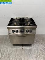 RVS Zanussi 4 Pits Gasfornuis met oven 3 x 2/1 GN GAS Horeca, Ophalen of Verzenden, Gebruikt