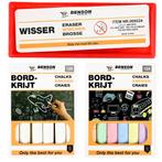 Benson Bordkrijtset - met wisser - kleurenmix - inclusief..., Ophalen of Verzenden, Nieuw
