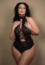 Sexy Lingerie kanten stringbody + size XL - XXL zwart Leg Av, Kleding | Dames, Verzenden