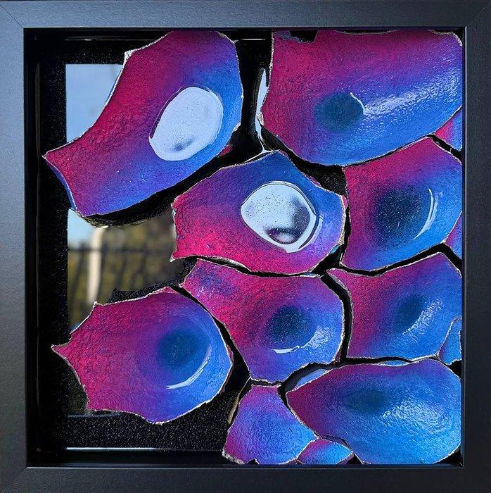 Us Box 3D Relief - Éclipse Orchidée, Antiek en Kunst, Kunst | Designobjecten