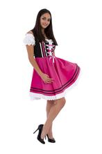 Dirndl 2-dlg., zwart/pink, Carmenblouse, Verzenden, Nieuw