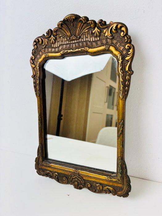 Spiegel- Antieke vergulde rococo wandspiegel - Hout, Gips, Antiek en Kunst, Antiek | Overige Antiek