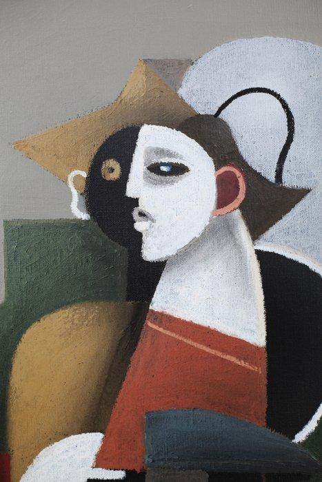 Jone Hopper - Jeune homme au chapeau, Antiek en Kunst, Kunst | Schilderijen | Modern