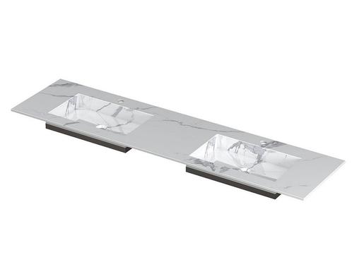 POST Wastafel met enkele wasbak in keramische slab met, Huis en Inrichting, Badkamer | Badkamermeubels, Wastafelkast, Nieuw, Verzenden
