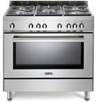 DeLonghi DSR 916-GS 90cm gasfornuis Dubbele oven RVS 106L, Witgoed en Apparatuur, Fornuizen, Nieuw, 60 cm of meer, 5 kookzones of meer