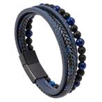 Fako Bijoux® - Leren Armband - Leer - Kralen - Heren - Dames, Sieraden, Tassen en Uiterlijk, Armbanden, Verzenden, Nieuw