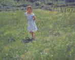 Chris van Dijk  (1952) Impressionist -  Girl in the field