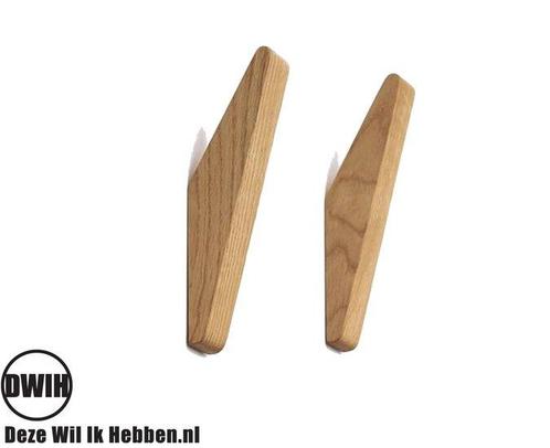 2 stuks -Nordic Design- kapstok wand haken - naturel - Mo..., Huis en Inrichting, Woonaccessoires | Kapstokken, Verzenden