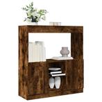 vidaXL Hoge kast 92x33x100 cm bewerkt hout gerookt, Verzenden, Nieuw, Overige houtsoorten