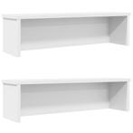 vidaXL Keukenrekken stapelbaar 2 st 60x15x16 cm wit, Verzenden, Nieuw