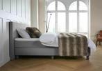 ACTIE! Boxspring Venetië 140 200 Grijs, Huis en Inrichting, Verzenden, Nieuw, 140 cm, Twijfelaar