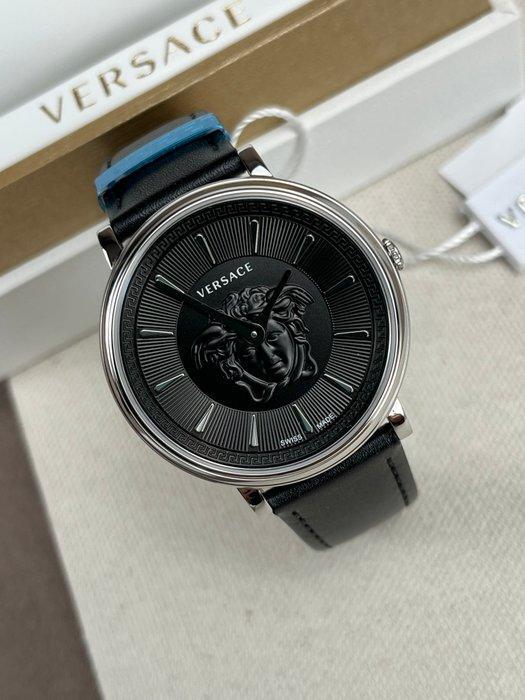 Versace - V-Circle Black - Zonder minimumprijs - VE8102619 -, Sieraden, Tassen en Uiterlijk, Horloges | Heren