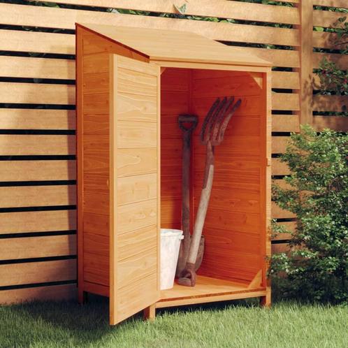 Tuinschuur 55x52x112 cm massief vurenhout bruin, Tuin en Terras, Tuinhuizen, Nieuw, Verzenden