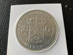 Nederland. Wilhelmina. 2 1/2 Gulden 1933 grofhaar (Zonder, Postzegels en Munten, Munten | Nederland