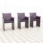 (3) Lederen Korium Stoelen van Tito Agnoli voor Matteo Gra, Huis en Inrichting, Stoelen, Ophalen of Verzenden, Nieuw