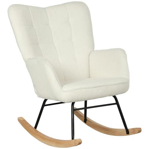 TRUUSK Schommelstoel, Schommelstoel Met Berbervliesoptiek, A, Huis en Inrichting, Fauteuils, Nieuw, Verzenden