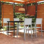 vidaXL 5-delige Tuinset wit, Tuin en Terras, Tuinsets en Loungesets, 4 zitplaatsen, Verzenden, Textileen, Nieuw