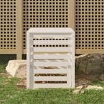 vidaXL Compostbak 63,5x63,5x77,5 cm massief grenenhout wit, Tuin en Terras, Overige Tuin en Terras, Verzenden, Nieuw