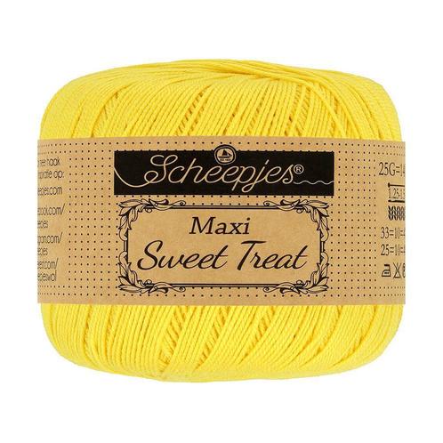 Scheepjes Maxi Sweet Treat - 280 lemon - Gemerceriseerd Ka, Hobby en Vrije tijd, Breien en Haken, Ophalen of Verzenden