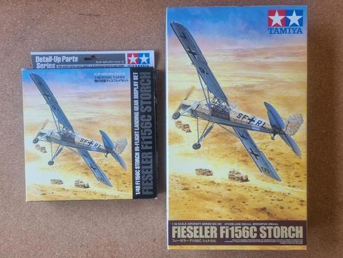 Tamiya 61100 Fieseler Fi 156C Storch 1:48 + Display set, Hobby en Vrije tijd, Modelbouw | Vliegtuigen en Helikopters, Verzenden