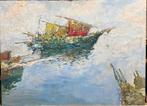 Salvatore Balsamo (1894-1922), Attr. a - Barche a Napoli, Antiek en Kunst