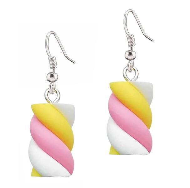 Fako Bijoux - Oorbellen - Spekjes - Candy - Geel/Wit/Roze, Sieraden, Tassen en Uiterlijk, Oorbellen, Verzenden