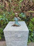 Bronzen meisje met viool - Vioolspeelster - Huis en tuin, Huis en Inrichting, Verzenden, Nieuw