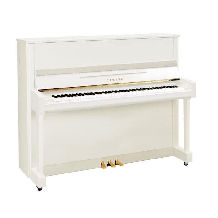 Yamaha B3E PWH messing piano (wit hoogglans), Muziek en Instrumenten, Piano's, Piano, Wit